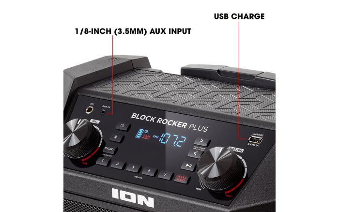 ION Audio Block Rocker Plus - Portable Bluetooth Speaker 100W